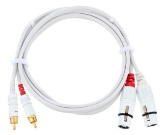 Cordial CFU1.5FCSNOW 2 x RCA / 2 x XLR-naaras valkoinen 1.5m