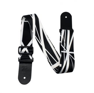 Profile SH193  Poly Strap Stripes Black kitarahihna
