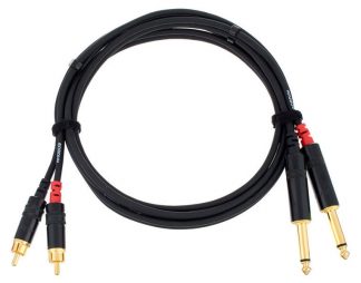Cordial CFU1.5PC 2 x RCA / 2 x 6.3mm TS 1.5m