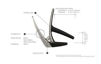 G7th Nashville Steel String akustisen kitaran capo - Image 2