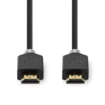Nedis High Speed ​​HDMI ™ Kaapeli Ethernet HDMI™ liitin | HDMI™ liitin | 4K@60Hz | 18 Gbps | 10.0 m | Pyöreä | PVC | Antrasiitti - Image 2