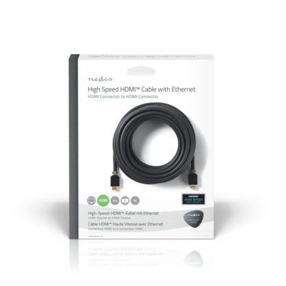 Nedis High Speed ​​HDMI ™ Kaapeli Ethernet HDMI™ liitin | HDMI™ liitin | 4K@60Hz | 18 Gbps | 10.0 m | Pyöreä | PVC | Antrasiitti - Image 3