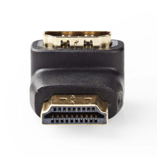 Nedis HDMI™ liitin | HDMI naaras | Kullattu | Kulma, 90 ° | ABS-Muovi | Musta