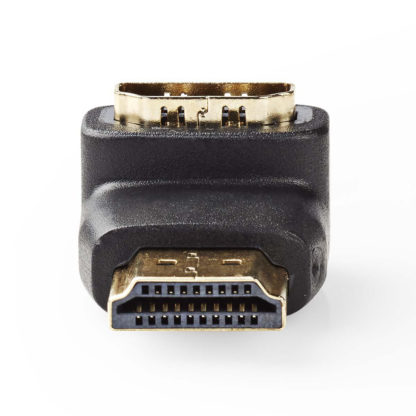 Nedis HDMI™ liitin | HDMI naaras | Kullattu | Kulma, 90 ° | ABS-Muovi | Musta