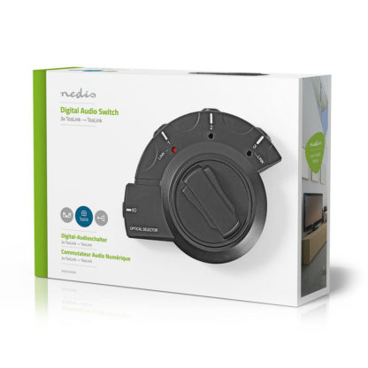 Nedis ASWI2503BK Digitaalinen Audiokytkin 3-suuntainen | Tuloliitäntä: 3x TosLink | Lähtöliitäntä: 1x TosLink - Image 6