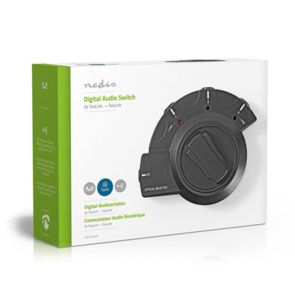 Nedis ASWI2503BK Digitaalinen Audiokytkin 3-suuntainen | Tuloliitäntä: 3x TosLink | Lähtöliitäntä: 1x TosLink - Image 7