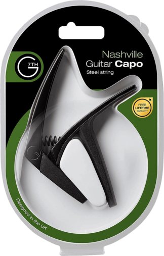 G7th Nashville Steel String akustisen kitaran capo musta