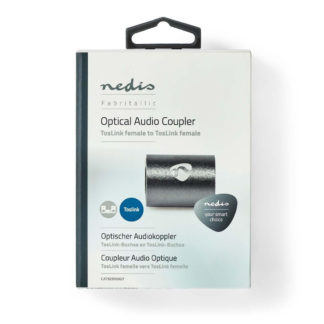 Nedis TosLink naaras | TosLink naaras | Suora jatko | Metalli | Gun Metal Harmaa