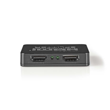 Nedis HDMI ™ Jakaja 2-Porttinen | HDMI™ tulo | 2x HDMI™ lähtö | 4K@30Hz | 2.25 Gbps | ABS-Muovi / PVC | Musta - Image 2
