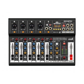 Proel Italian Stage 2MIX6FXU 6-kan. Mikseri, Bluetooth, USB, Mediaplayer