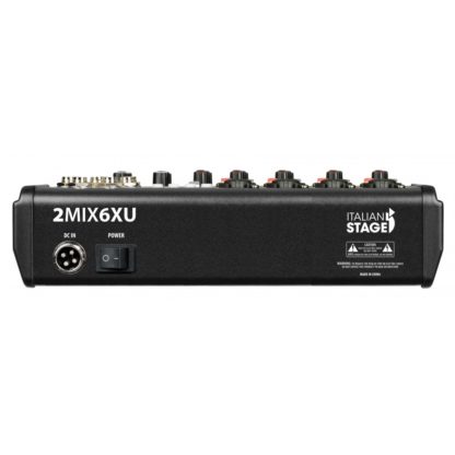 Proel Italian Stage 2MIX6FXU 6-kan. Mikseri, Bluetooth, USB, Mediaplayer - Image 3