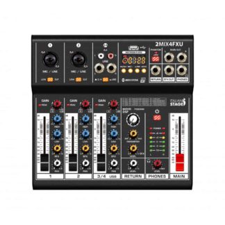 Proel Italian Stage 2MIX4FXU 4-kan. Mikseri, Bluetooth, USB, Mediaplayer