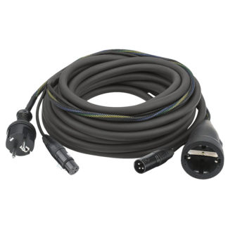 DAP FP09 - Schuko/XLR F - Schuko/XLR M - Audio / Power 20 m, Black jacket