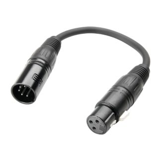DMX-adapterikaapeli 0,2 m, XLR-3F/ XLR-5M