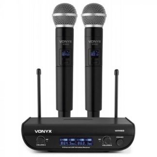 VONYX WM82 Digital UHF langaton mikrofoni kahdella mikrofonilla, 863.100MHz/864.500MHz