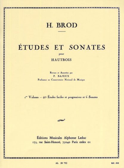 Etudes et Sonates pour Hautbois
