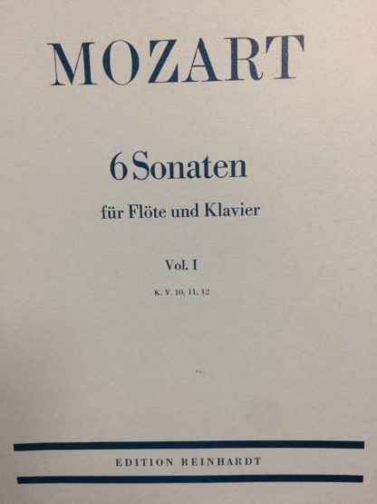 Mozart: 6 sonaten fur flöte und klavier vol1