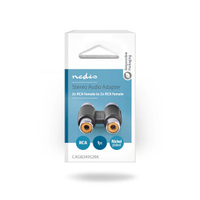 Nedis Stereoäänisovitin 2x RCA Naaras | 2x RCA Naaras | Niklattu | Suora
