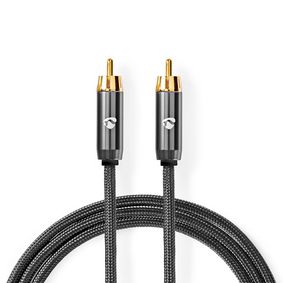 Nedis Subwoofer Kaapeli RCA Uros | RCA Uros | Kullattu | 3.00 m