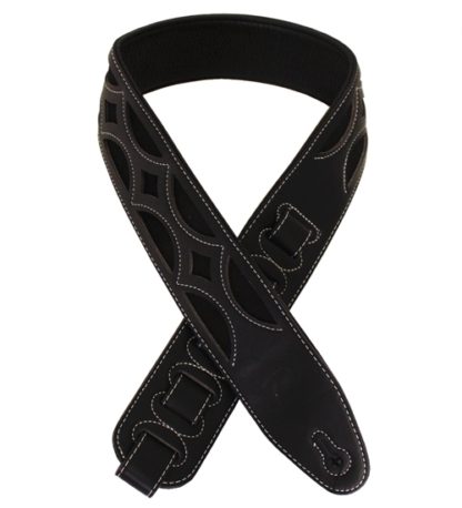 Profile DLX13-5 Garment Leather Strap Black kitarahihna