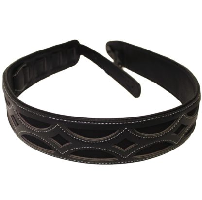 Profile DLX13-5 Garment Leather Strap Black kitarahihna - Image 3