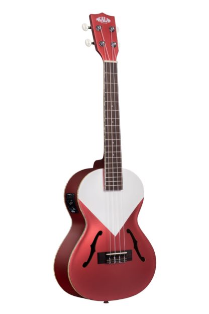 KALA Chicago Red Archtop w/ Case Tenoriukulele - Image 2