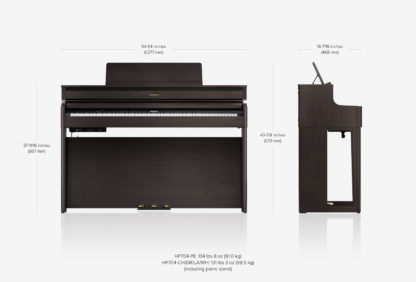 Roland HP704-CH digitaalipiano matta musta - Image 3