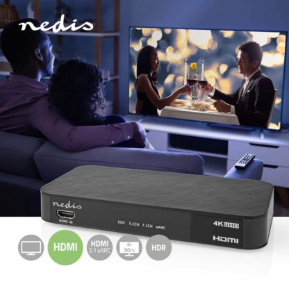 Nedis Digitaalinen Audiomuunnin Kaksisuuntainen, 1x HDMI™ tulo | Lähtöliitäntä: 1x 3.5 mm / 1x TosLink / 3x HDMI™ Output | eARC - Image 2