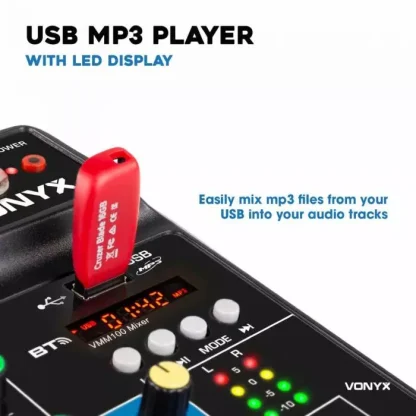 Vonyx VMM100 mikseri kaiulla MP3 Bluetooth - Image 3
