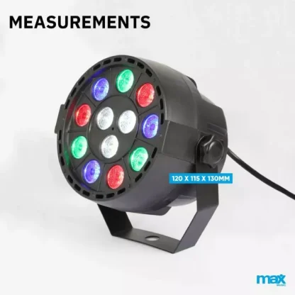 Max Partypar 12 x 1W RGBW DMX LED SPOT - Image 4