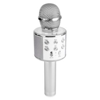 Max Music KM01 hopea karaoke mikrofoni kaiuttimella ja bluetooth pop up karaoke