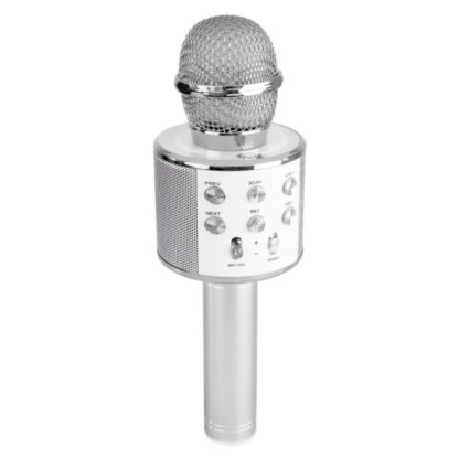 Max Music KM01 hopea karaoke mikrofoni kaiuttimella ja bluetooth pop up karaoke