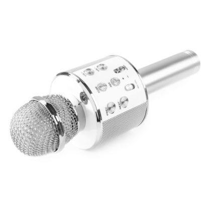 Max Music KM01 hopea karaoke mikrofoni kaiuttimella ja bluetooth pop up karaoke - Image 2