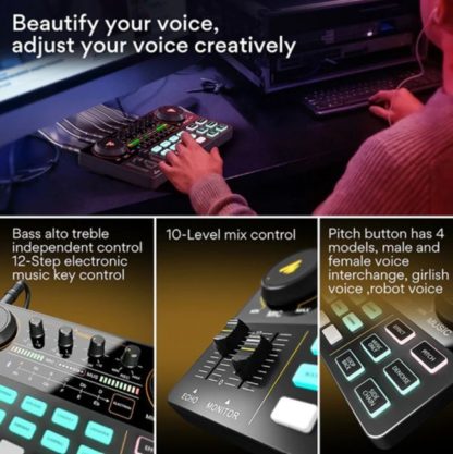 Maono Maonocaster AU-AM200 Lite S1 Mixer Console Podcasting Bundle - Image 6