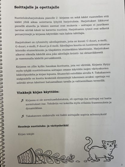 Nuotinlukuharjoituksia pianolle 2 Teikari-Kovanen - Image 2