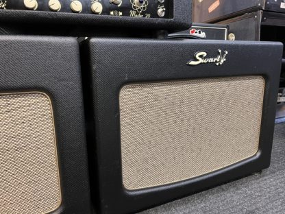 Käytetty Swart Stereo Master 20 kitaravahvistin & 2 kpl Swart 1x12 Cab Dark Tweed kaappi - Image 2