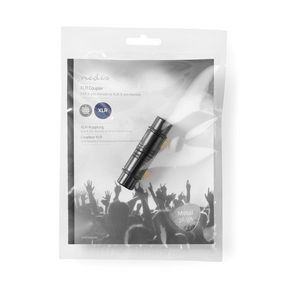 Nedis XLR 3-Pin naaras | XLR 3-Pin naaras | Niklattu | Suora | Metalli | Musta