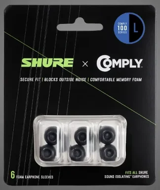 Shure Comply EACYF1-6L korvasovitesetti, L-koko 6 kpl