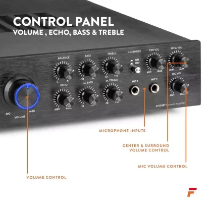 Fenton AV550BT tehokas 5.1 surround viritin vahvistin BT, FM - radio, USB ja SD - Image 4