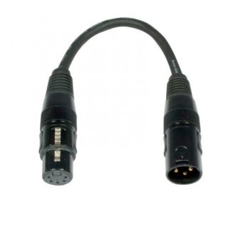 Accu-cable dmx adapterikaapeli 0,2m, 3-napa uros - 5-pin naaras (ac-dmtx/3m5f)