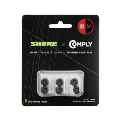 Shure Comply EACYF1-6M korvasovitesetti, M-koko 6 kpl