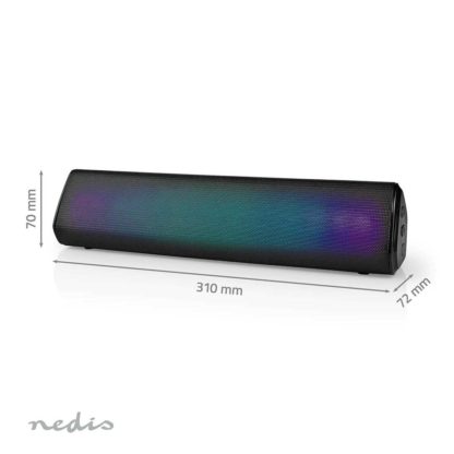 Nedis Bluetooth®-kaiutin  | 18 W | Stereo | Sisäänrakennettu mikrofoni | Linkitettävä,  Akun toistoaika: 6 tuntia - Image 3