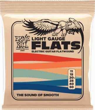 Ernie Ball 2580 Flatwound Light sähkökitaran kielet 11-50