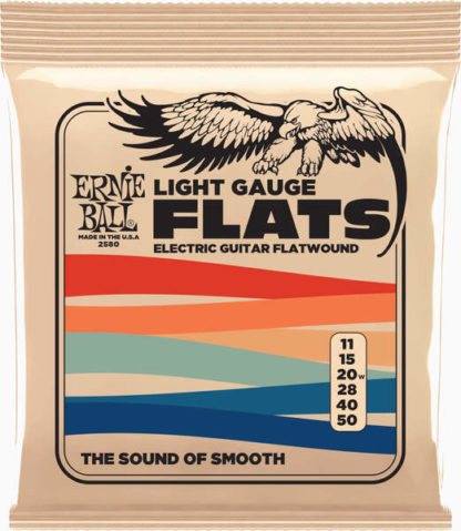 Ernie Ball 2580 Flatwound Light sähkökitaran kielet 11-50