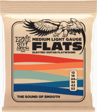 Ernie Ball 2582 Flatwound Medium Light sähkökitaran kielet 12-52