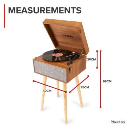 Audizio Fremont retro levysoitin jalustalla puun värinen - Image 4