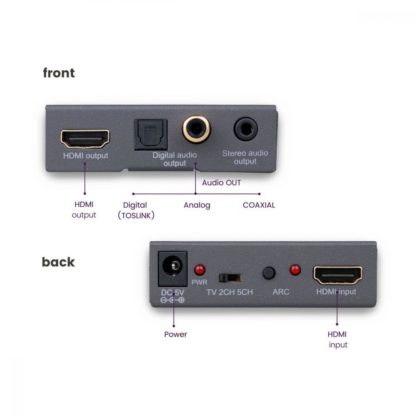 Marmitek Connect AE14 ARC HDMI > HDMI + optinen audio -erotin - Image 3