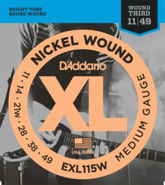 D'Addario EXL115W Wound G sähkökitaran kielet 11-49