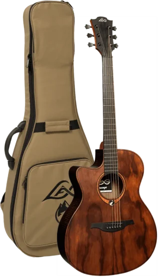 LAG SAUVAGE L ACE Left Handed Auditorium Cutaway Elektroakustinen kitara+GigBag