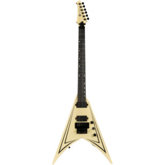 Spira Guitars V-420 FR Antique White Pinstripe sähkökitara